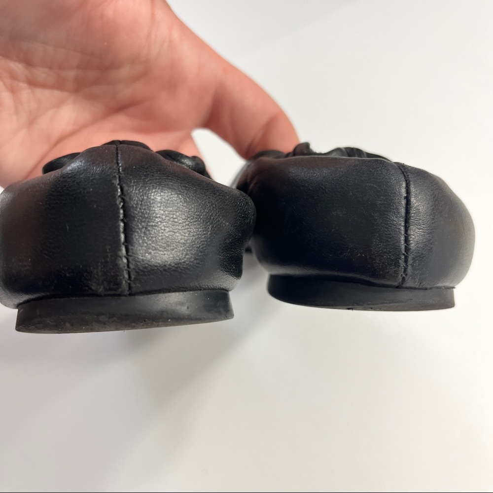 Tory Burch Flats Black with Gold Emblem - Picture 10 of 14